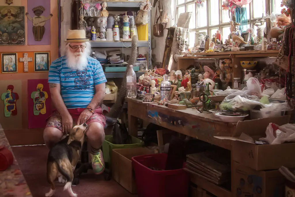 Anado-in-his-studio Artist Anado McLauchlin in his studio